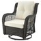 Manhattan Comfort Fruttuo Swivel Steel Rattan 3-Piece Patio Conversation Set with Cushions in Cream OD-CV018-CR - alternate 5